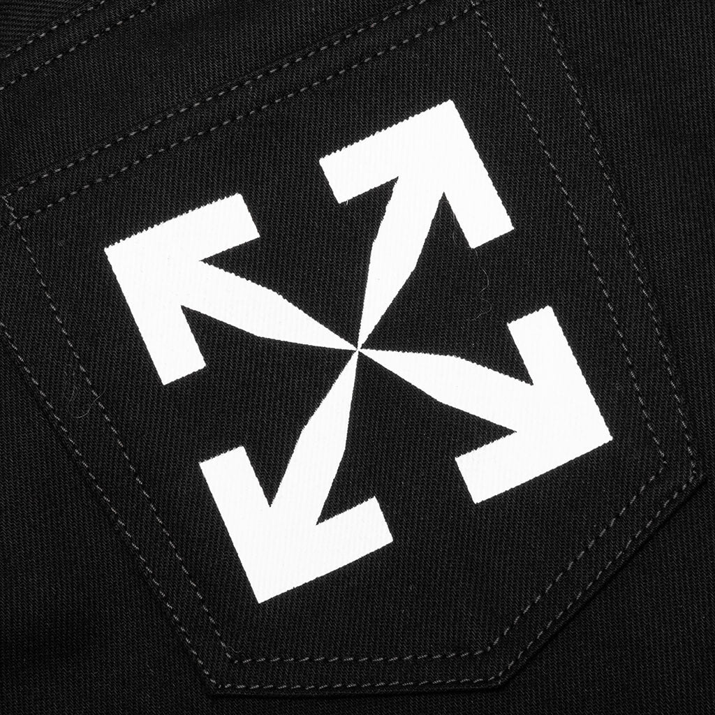 Off-White c/o Virgil Abloh Single Arrow Slim Jeans - Black/White