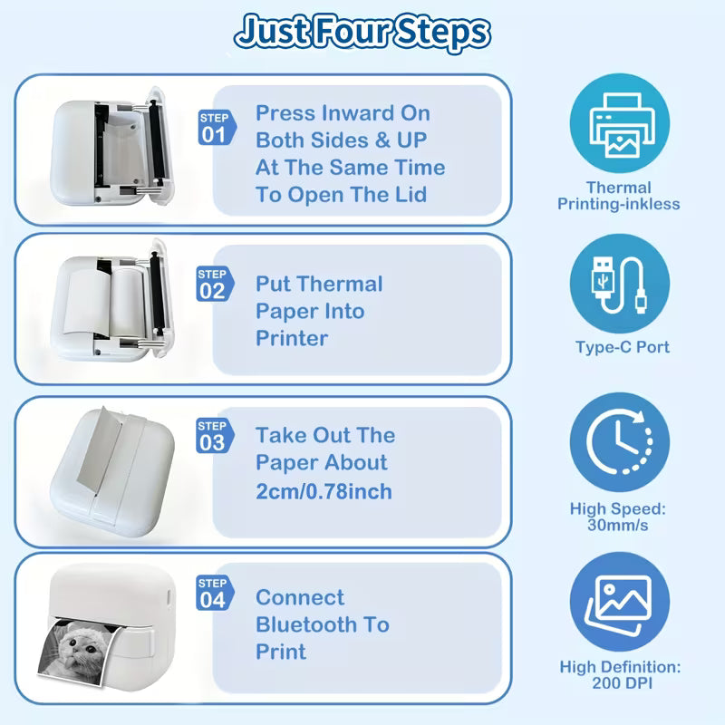 Portable Wireless Mini Printer